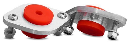 Bild von PMC REAR TOP MOUNTS ALUMINIUM AND POLYURETHANE - 80ShA (Red)