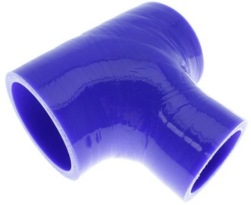 Bild von Tee Silikonschlauch - Blau 2 "- 25mm. Bolzen