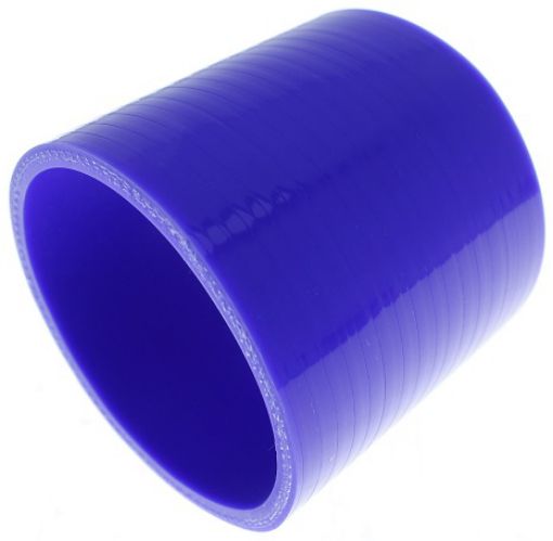 Bild von Gerader Silikonschlauch - Blau 3 "- 76mm.