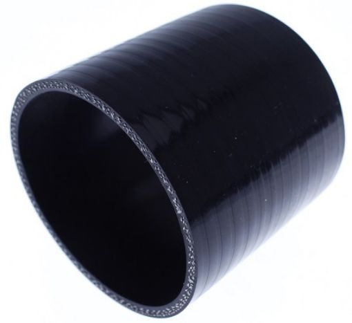 Bild von Gerader Silikonschlauch - Schwarz 82 mm.