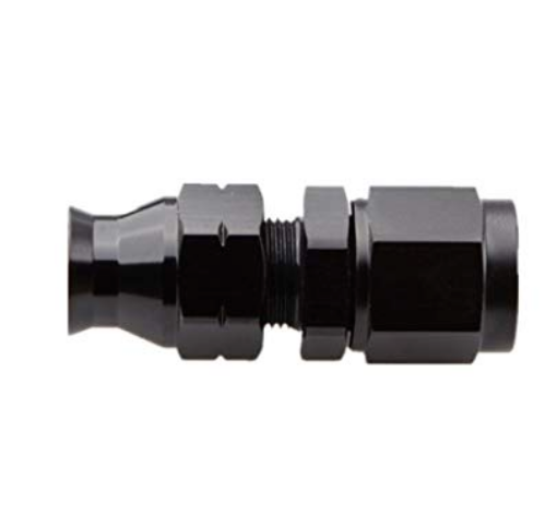 Bild von Gerade Röhre an Buchse AN-8 Adapter - Schwarz - 1/2" (12,7mm.)