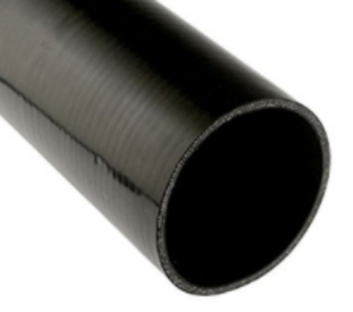 Bild von 3,25" / 83mm. - 1 meter gerader Silikonschlauch - Schwarz