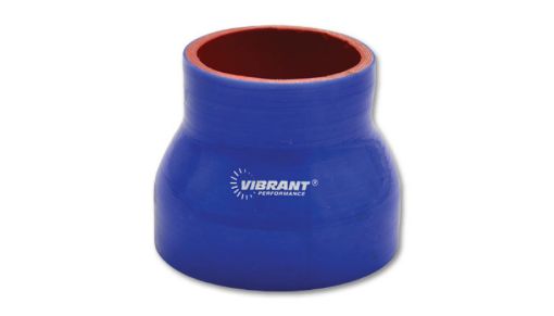 Bild von Vibrant 1.75in I.D. x 2.5in I.D. x 3in Long Gloss Blue Silicone Transition Hose