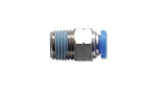 Bild von Vibrant Male Straight Pneumatic Vacuum Fitting 1/4in NPT Thread for use with 3/8in 9.5mm OD tubing