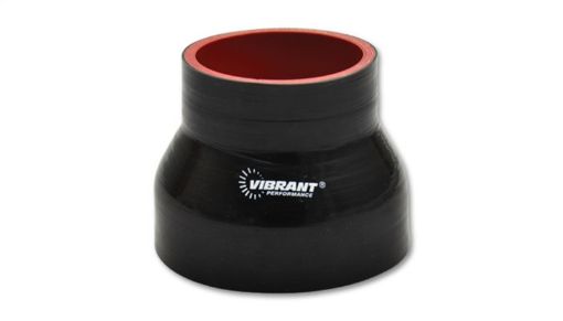 Bild von Vibrant 4 Ply Reinforced Silicone Transition Connector - 3in I.D. x 3.25in I.D. x 3in long (BLACK)