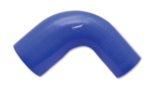 Bild von Vibrant 4 Ply Reinforced Silicone 90 degree Transition Elbow 2in ID x 2.5in I.D. 90 deg. Elbow BLUE