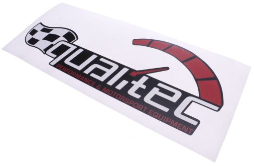 Bild von Qualitec sticker 500mm. - Black - Racing flag