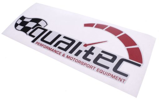 Bild von Qualitec sticker 500mm. - White - Racing flag 