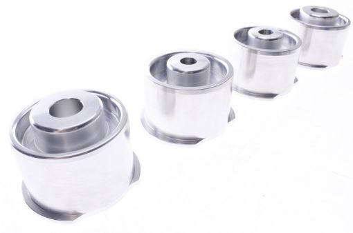 Bild von SOLID ALUMINIUM SUBFRAME BUSHES - E46 3 SERIES & M3, E85 E86 Z4 & Z4M (4 pak)