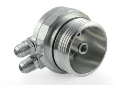 Bild von CNC Machined Oil Filter Cap with Oil Cooler AN-10 Fittings for VAG 3.0 TDI - 059115389AD