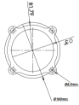 Bild von Garrett GT30 / GT35 4 Schrauben für V-Band, Flanschadapter