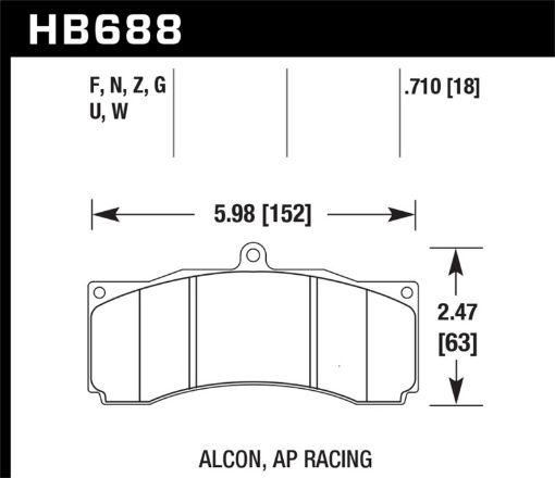 Bild von Hawk DTC - 80 AP RacingStop Tech Universal Performance Compound Racing Brake Pads