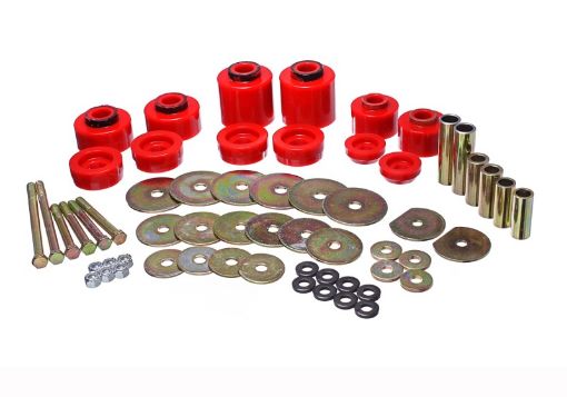 Bild von Energy Suspension 80 - 96 Ford F - 150250350 Red Body Mount Set Includes Hardware