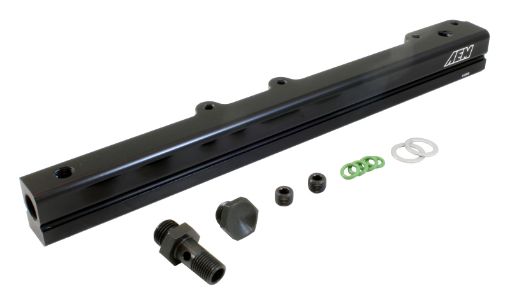 Bild von AEM 96 - 00 Civic CXDXLXEX 96 - 97 Del Sol SSi Black Fuel Rail