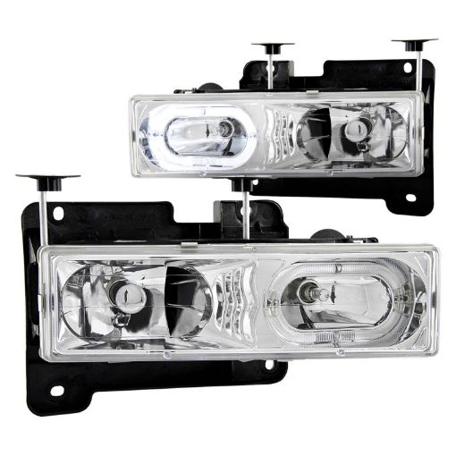 Bild von ANZO 1988 - 1998 Chevrolet C1500 Crystal Headlights Chrome w Halo