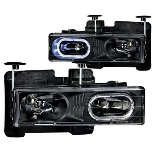 Bild von ANZO 1988 - 1998 Chevrolet C1500 Crystal Headlights Black w Halo