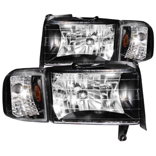 Bild von ANZO 1994 - 2001 Dodge Ram Crystal Headlights Black