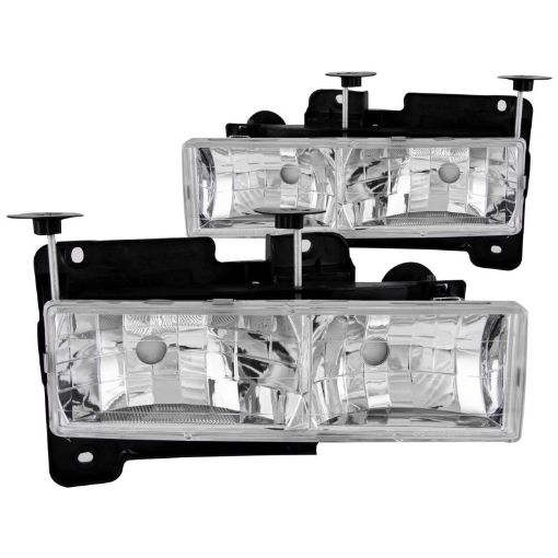 Bild von ANZO 1988 - 1998 Chevrolet C1500 Crystal Headlights Chrome wo Bulbs