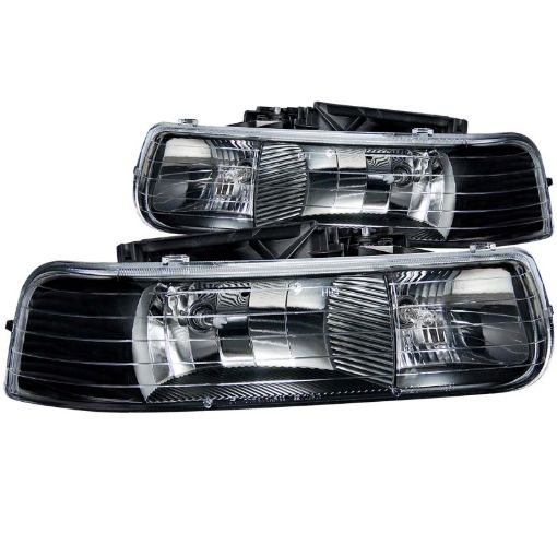 Bild von ANZO 1999 - 2002 Chevrolet Silverado 1500 Crystal Headlights Black