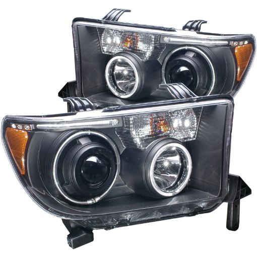 Bild von ANZO 2007 - 2013 Toyota Tundra Projector Headlights w Halo Black (CCFL)