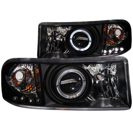 Bild von ANZO 1994 - 2001 Dodge Ram Projector Headlights w Halo Black