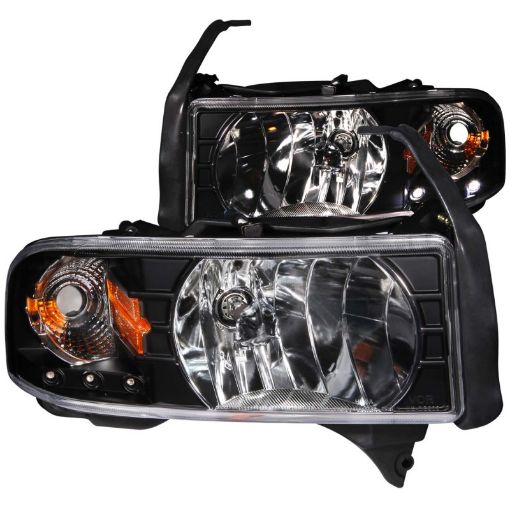 Bild von ANZO 1994 - 2001 Dodge Ram Crystal Headlights Black w LED