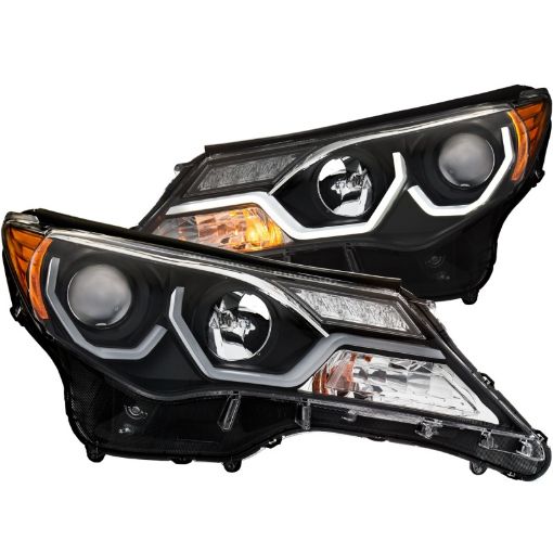 Bild von ANZO 2013 - 2015 Toyota Rav4 Projector Headlights w Plank Style Design Black