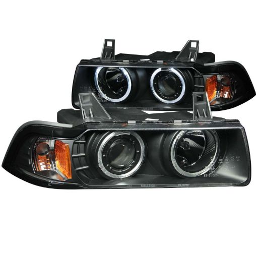 Bild von ANZO 1992 - 1998 BMW 3 Series E36 Projector Headlights w Halo Black (CCFL) G2