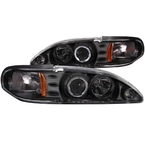 Bild von ANZO 1994 - 1998 Ford Mustang Projector Headlights w Halo Black 1pc