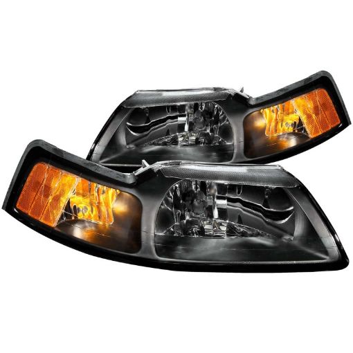 Bild von ANZO 1999 - 2004 Ford Mustang Crystal Headlights Black