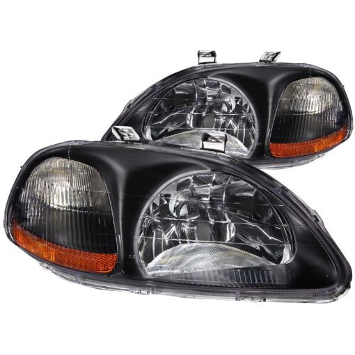 Bild von ANZO 1996 - 1998 Honda Civic Crystal Headlights Black