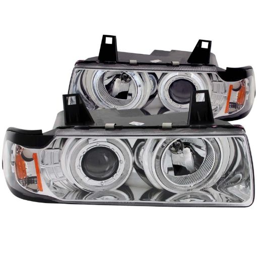 Bild von ANZO 1992 - 1998 BMW 3 Series E36 Projector Headlights w Halo Chrome G2 1 pc