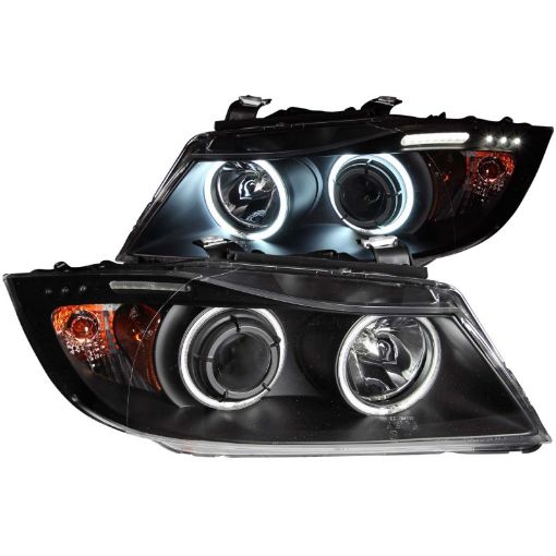 Bild von ANZO 2006 - 2008 BMW 3 Series E90 - E91 Projector Headlights w Halo w LED Bar Black (CCFL)