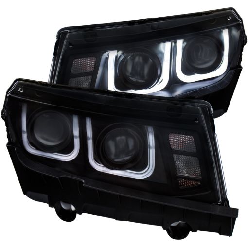 Bild von ANZO 2014 - 2015 Chevrolet Camaro Projector Headlights w U - Bar Black