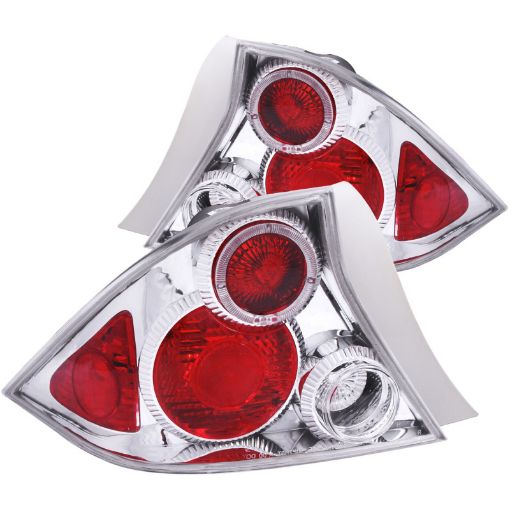 Bild von ANZO 2001 - 2003 Honda Civic Taillights Chrome w Halo