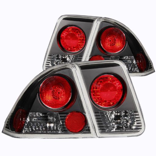 Bild von ANZO 2001 - 2004 Honda Civic Taillights Black