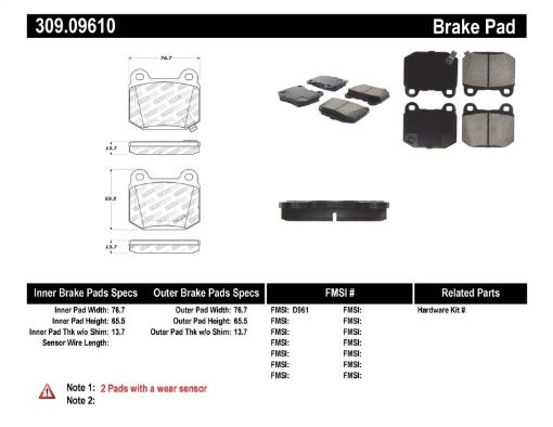 Bild von StopTech Performance ST - 22 2 - Piston Rear Caliper Brake Pads