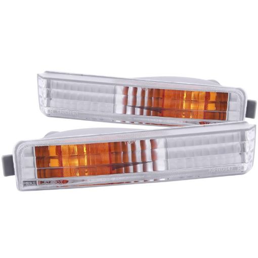 Bild von ANZO 1990 - 1991 Honda Accord Euro Parking Lights Chrome w Amber Reflector