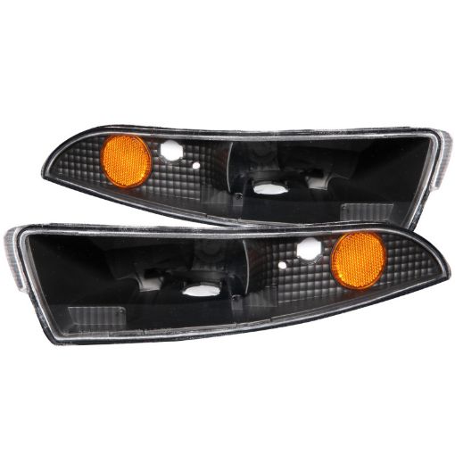 Bild von ANZO 1993 - 2002 Chevrolet Camaro Euro Parking Lights Black w Amber Reflector