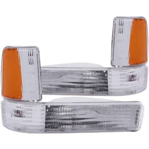 Bild von ANZO 1991 - 1996 Dodge Dakota Euro Parking Lights Chrome w Amber Reflector