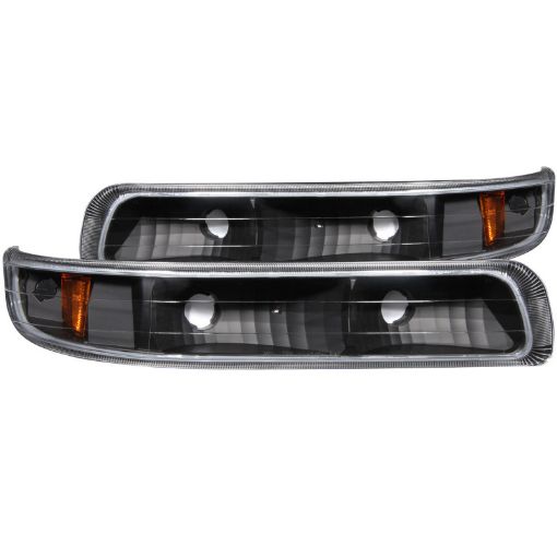 Bild von ANZO 1999 - 2002 Chevrolet Silverado 1500 Euro Parking Lights Black w Amber Reflector