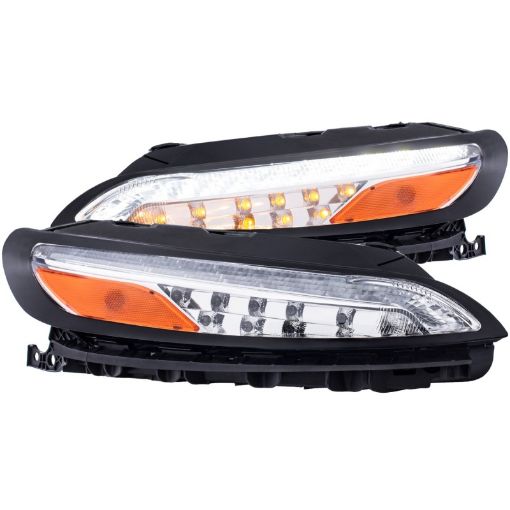 Bild von ANZO 2014 - 2016 Jeep Cherokee LED Parking Lights Chrome w Amber Reflector