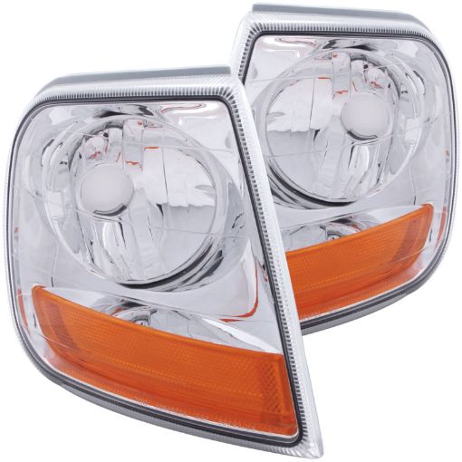 Bild von ANZO Corner Lights 1997 - 2003 Ford F - 150 HARLEY - DAVIDSON Style Corner Lights Chrome w Amber Rflct