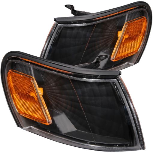 Bild von ANZO Corner Lights 1993 - 1997 Toyota Corolla Euro Corner Lights Black w Amber Reflector