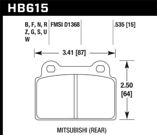 Bild von Hawk EVO X HPS Street Rear Brake Pads