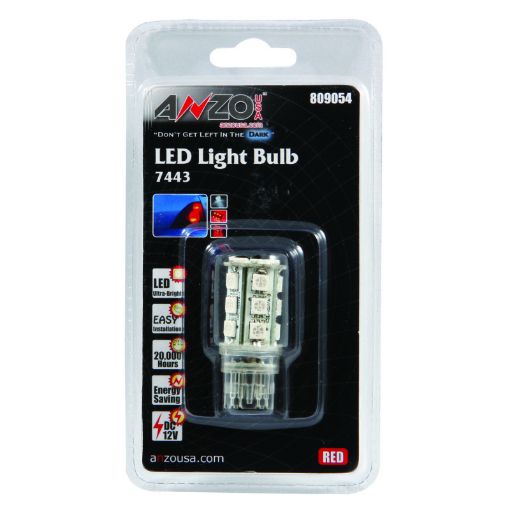 Bild von ANZO LED Bulbs Universal 7443 Red - 18 LEDs 1 34in Tall