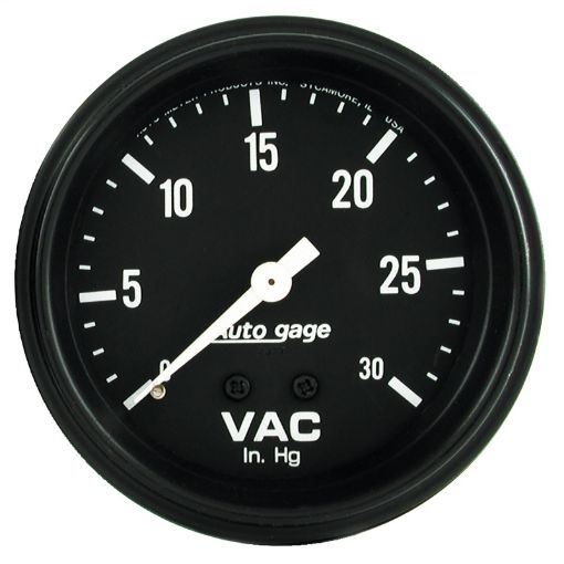 Bild von Autometer AutoGage 2 - 58in. 0 - 30 IN HG Mechanical Full Sweep Vacuum Gauge