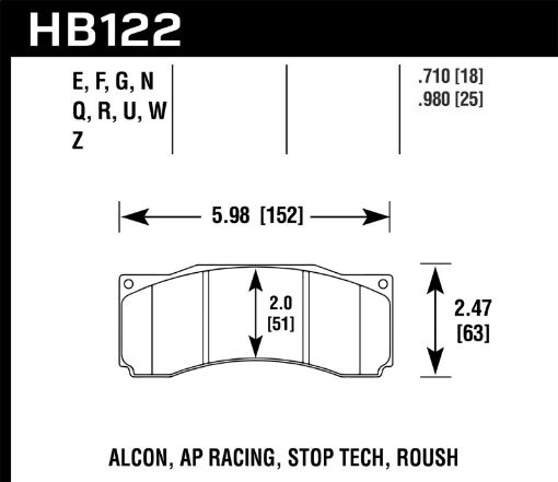 Bild von Hawk DTC - 80 AP Racing Alcon Race Brake Pads