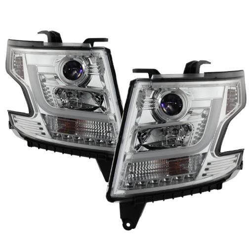 Bild von Spyder Chevy Tahoe Suburban 2015 - 2016 Projector Headlights - DRL LED - Chrome PRO - YD - CTA15 - DRL - C