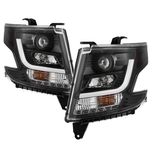 Bild von Spyder Chevy Tahoe Suburban 2015 - 2016 Projector Headlights - DRL LED - Black PRO - YD - CTA15 - DRL - BK